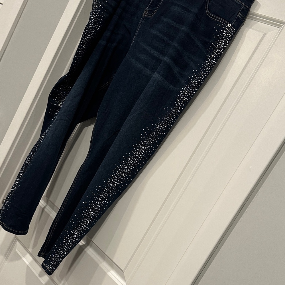 Poppy & Grace Ainsley skinny jean with embellishment down the legs